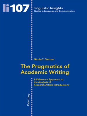 cover image of The Pragmatics of Academic Writing